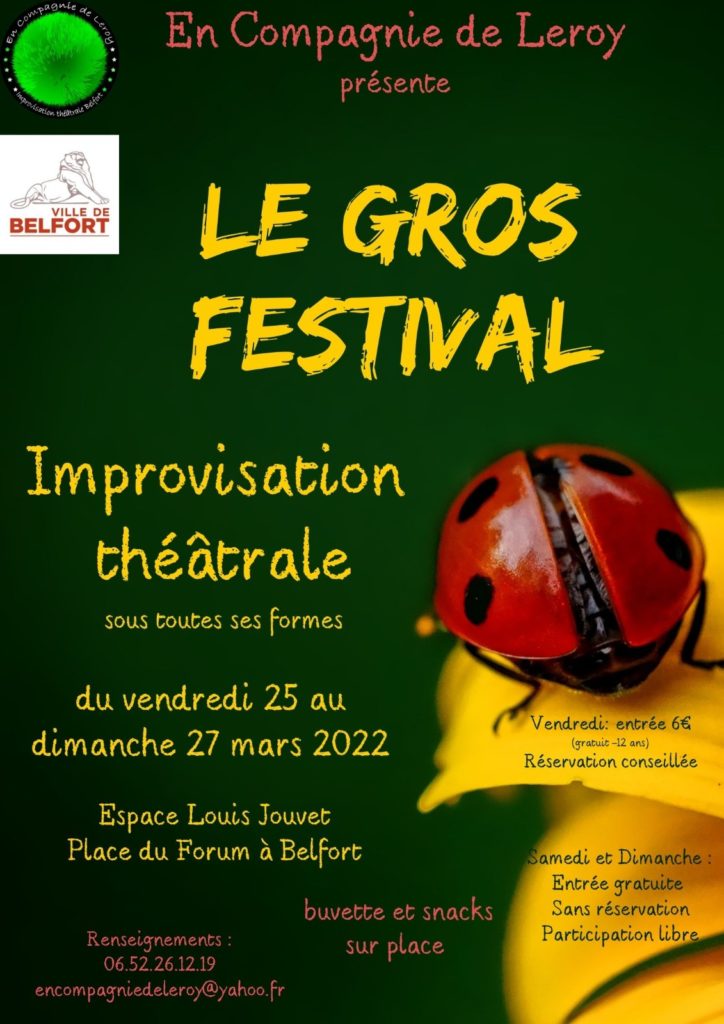Gros Festival d'Improvisation du 25 au 27 Mars 2022